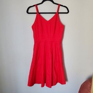 GOOBGS Women's 1950s Retro Vintage Spaghetti Strap Cocktail Swing Dress Pockets